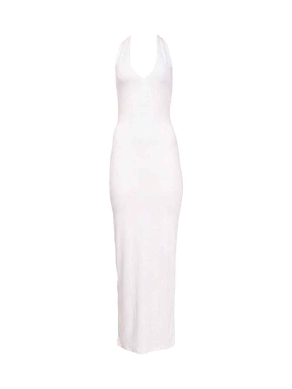 Vintage JEAN PAUL GAULTIER Soleil 2001 Rosette Cutout Halter Maxi Dress in White - Picture 4 of 12
